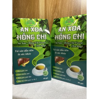 Hộp 40 gói trà túi lọc cây an xoa, hồng chi Bảo Khang, cây an xoa, gan nhiễm mỡ, mát gan, giải độc