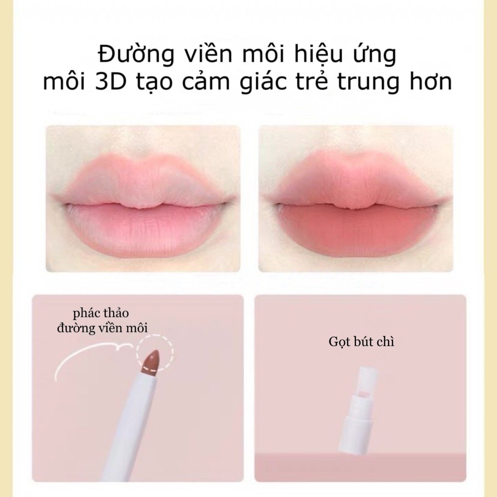 Bút Chì Kẻ Viền Môi GOGO TALES Velvel Fog Lipliner GT531 hiệu ứng 3D môi siêu xinh