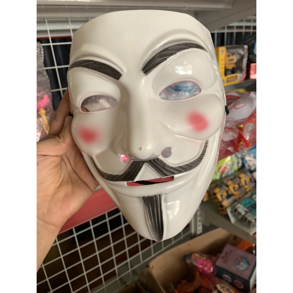 Mặt nạ Hacker Anonymous - Mặt nạ hóa trang Halloween dành cho nam và nữ có đèn và không đèn