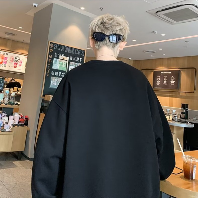 Áo sweater nam bigsize M-8XLÁo Sweater cotton Nhung Dày Tay Dài Cổ Tròn In Hình Gấu graffiti Mỹ Thời Trang Mùa Thu Cho Nam