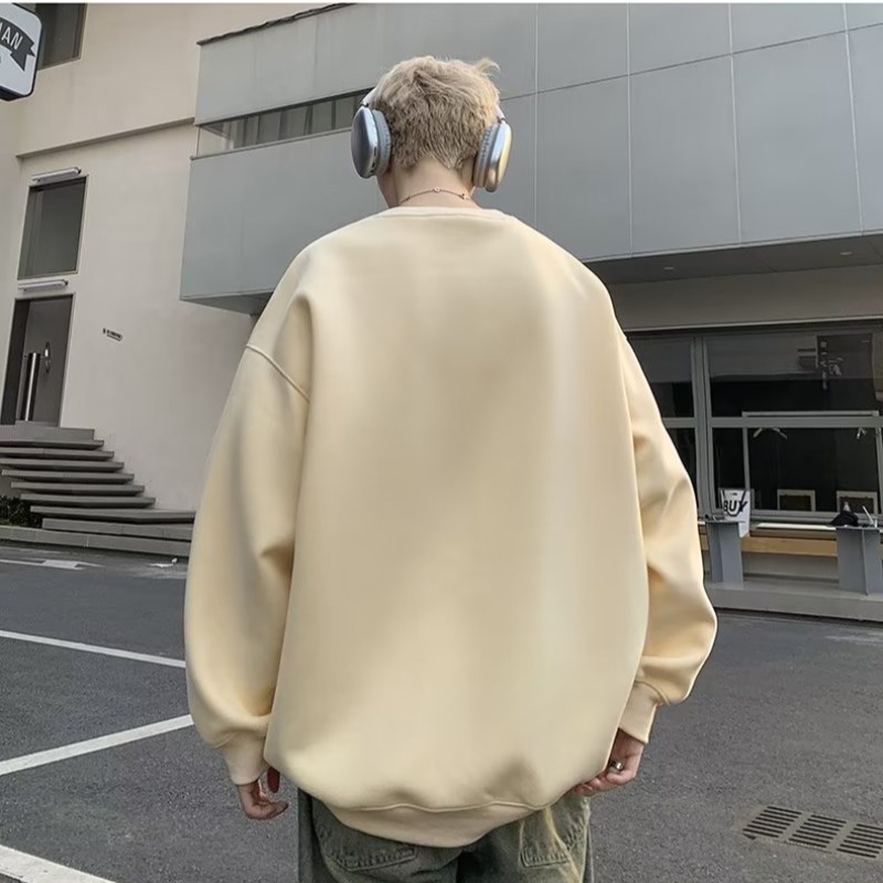 Áo sweater nam bigsize M-8XLÁo Sweater cotton Nhung Dày Tay Dài Cổ Tròn In Hình Gấu graffiti Mỹ Thời Trang Mùa Thu Cho Nam