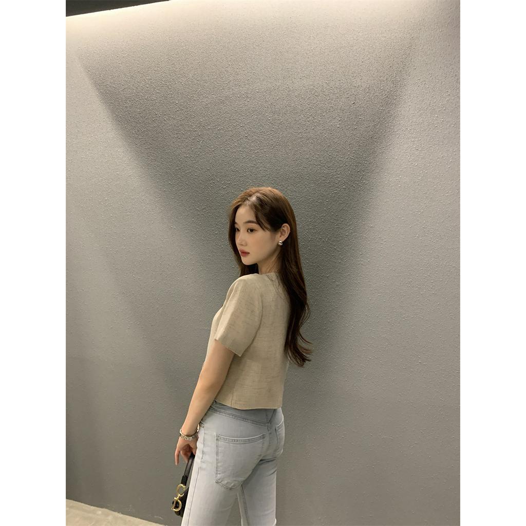 Áo blazer nữ tay ngắn chất vải linen cao cấp MA103 | BigBuy360 - bigbuy360.vn