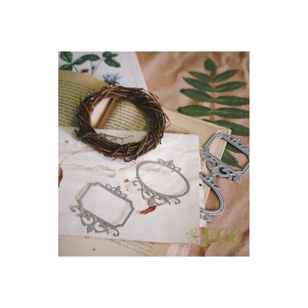 Khuôn Cắt Giấy Kim Loại Hình Lông Vũ Bướm Xinh Xắn