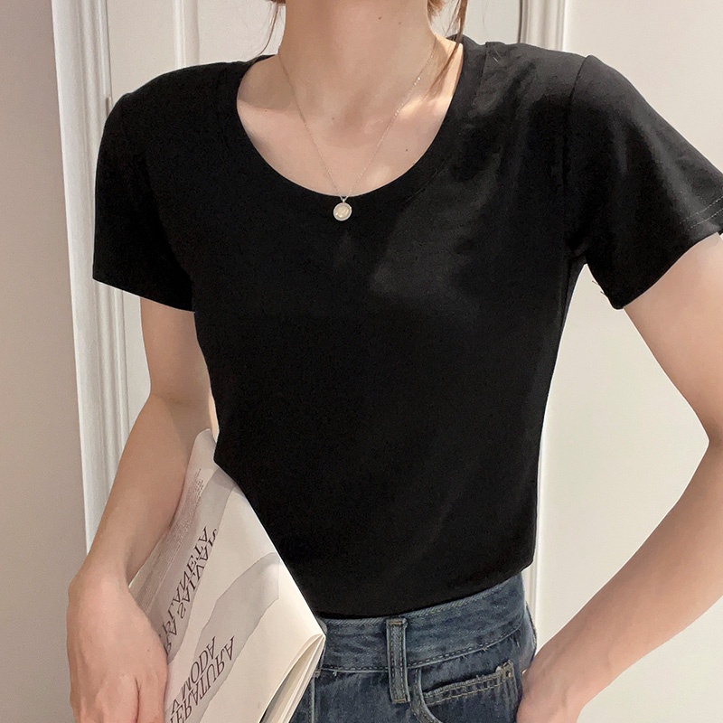 Áo Thun Trơn Nữ Tay Ngắn Phong Cách Mới Mùa Hè MA044