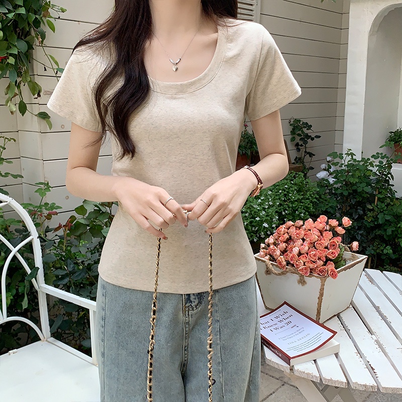 Áo Thun Trơn Nữ Tay Ngắn Phong Cách Mới Mùa Hè MA044