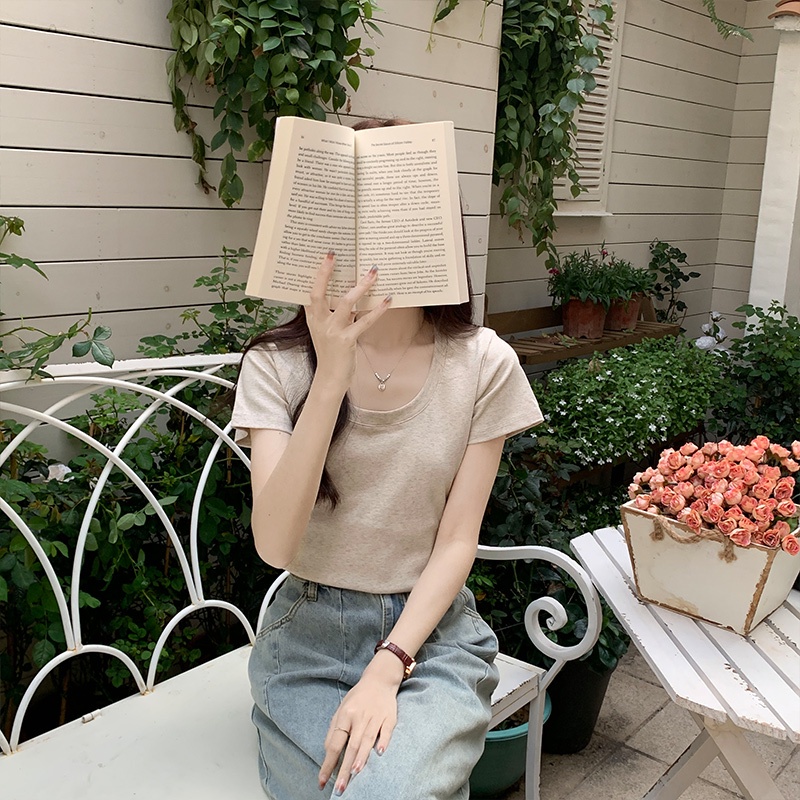 Áo Thun Trơn Nữ Tay Ngắn Phong Cách Mới Mùa Hè MA044