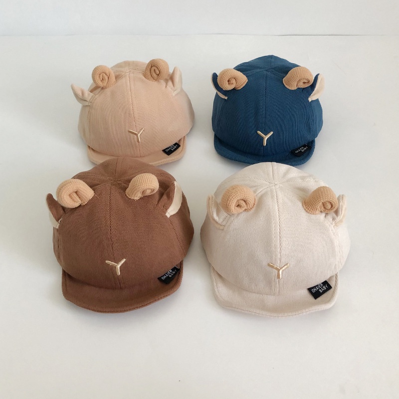 Mũ Lưỡi Trai Vải Nhung Mềm Mại In Hình Chú Gấu Dễ Thương Phong Cách Hàn Quốc Cho Bé