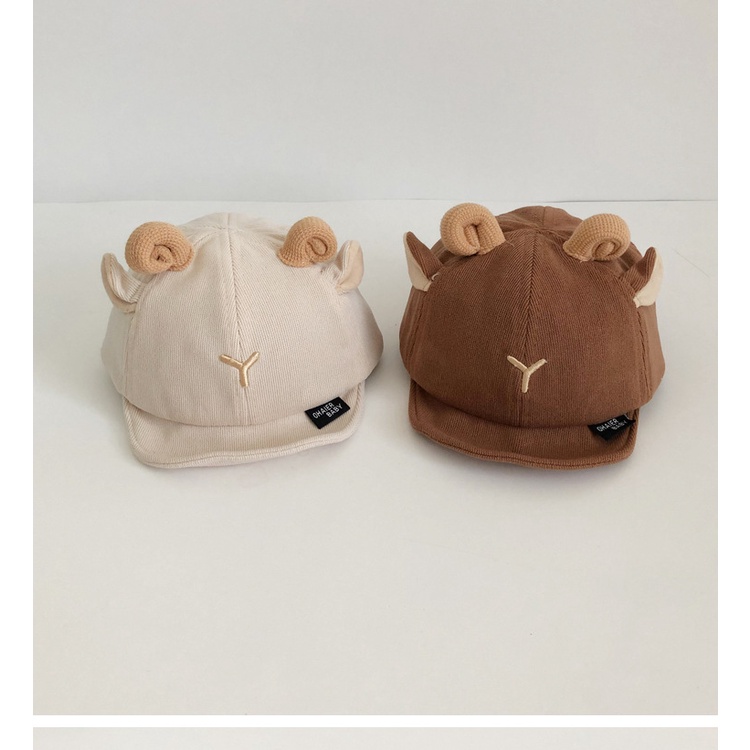 Mũ Lưỡi Trai Vải Nhung Mềm Mại In Hình Chú Gấu Dễ Thương Phong Cách Hàn Quốc Cho Bé