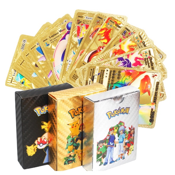 [Giá hủy diệt] Bộ thẻ bài Pokemon cao cấp các loại 10 thẻ , 27 thẻ , 55 thẻ , mạ vàng bạc , 7 sắc cầu vồng