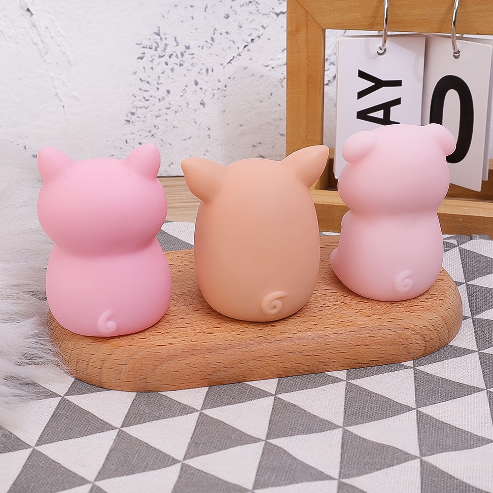 Tpr Đồ Chơi Thổi Bong Bóng Bằng Nhựa Hình Chú Heo Nhỏ Dễ Thương Có Nhạc / Đồ Chơi Nén Và Thông Hơi