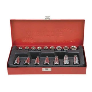 Bộ khẩu 16 chi tiết e và t chuyên mở các con ốc đặc biệt. 1/2 euro king tools