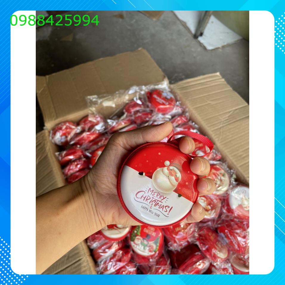 Ví Noel quà tặng mini dáng tròn đựng tai nghe ,cáp sạc điện thoại, chìa khóa, xinh xắn Hot Trending 2022