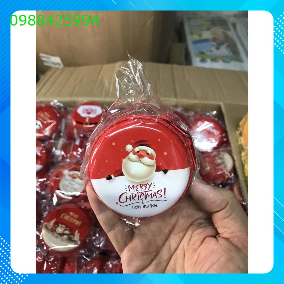 Ví Noel quà tặng mini dáng tròn đựng tai nghe ,cáp sạc điện thoại, chìa khóa, xinh xắn Hot Trending 2022