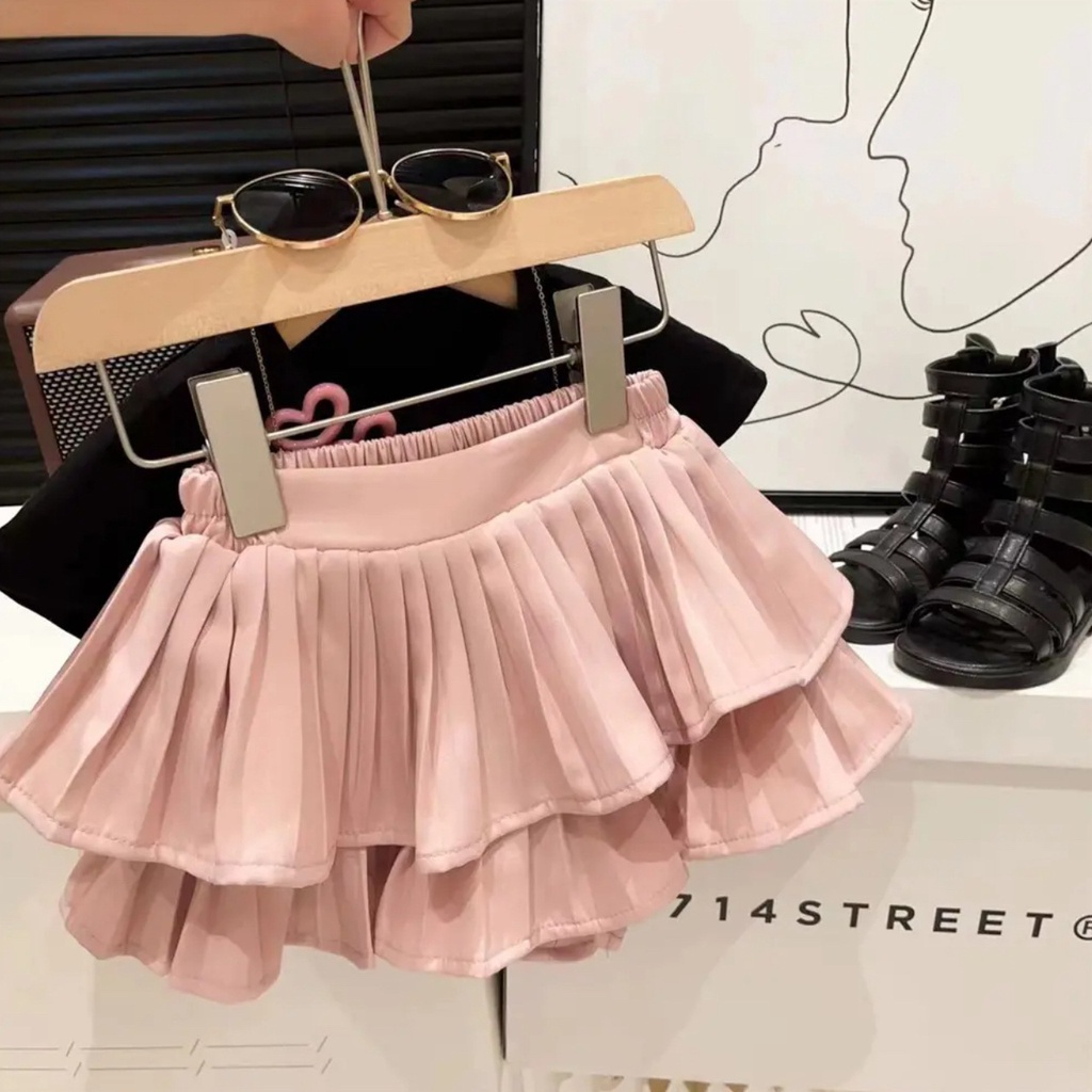 Áo Thun cotton Ngắn Tay Màu Trơn In Họa Tiết Hoạt Hình Phong Cách Hàn Quốc Thời Trang Mùa Hè Cho Bé Gái