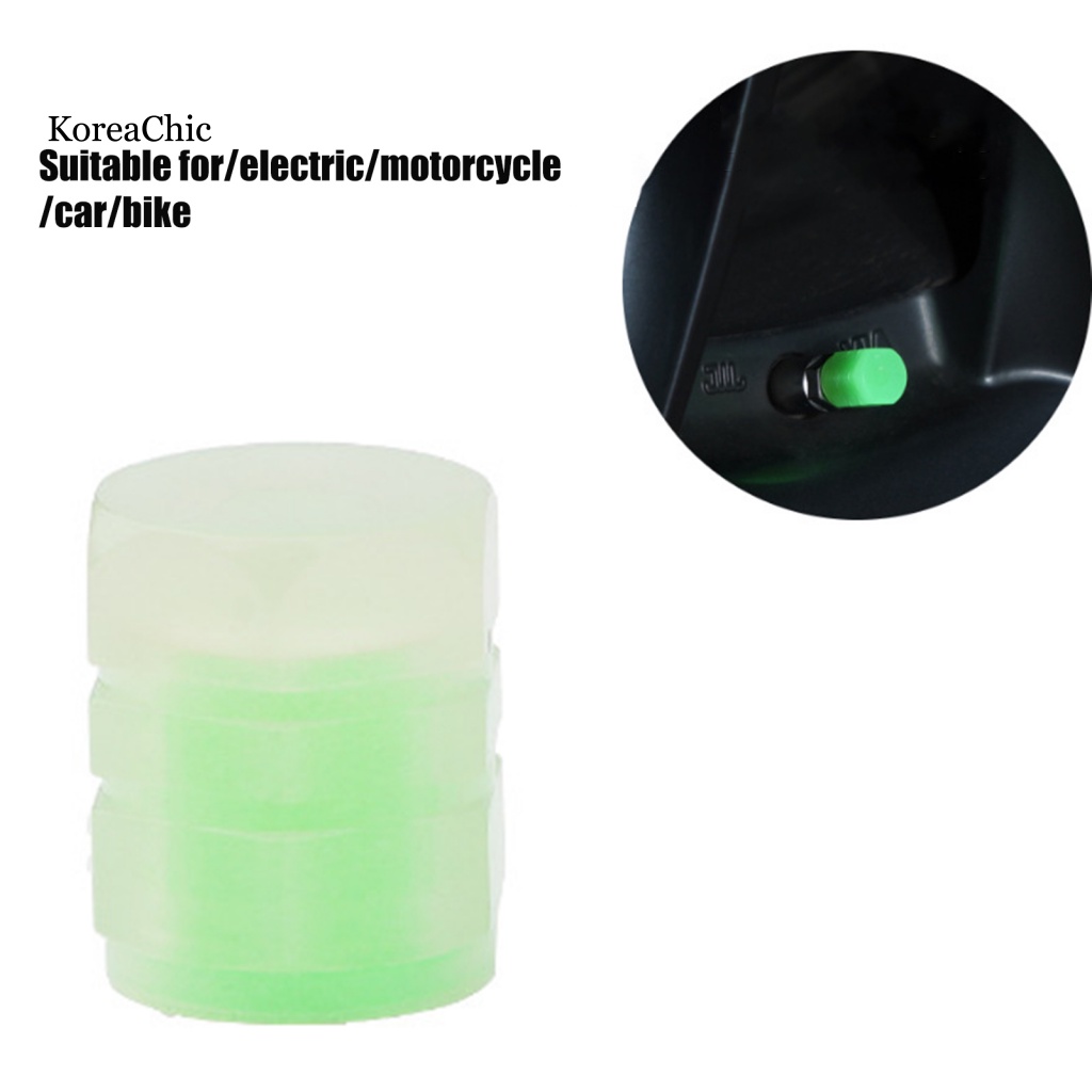 Bộ 4 Vỏ Van Bánh Xe Đạp / Xe Máy Tự Động Phát Sáng