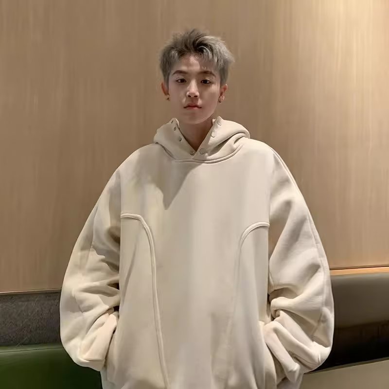 Áo Khoác Nam Dài Tay Có Mũ Thời Trang Đường Phố Mới