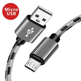 0,25m 1m 2m 2.4a cáp sạc micro usb sạc nhanh dây dữ liệu nylon cáp điện thoại cho oppo vivo