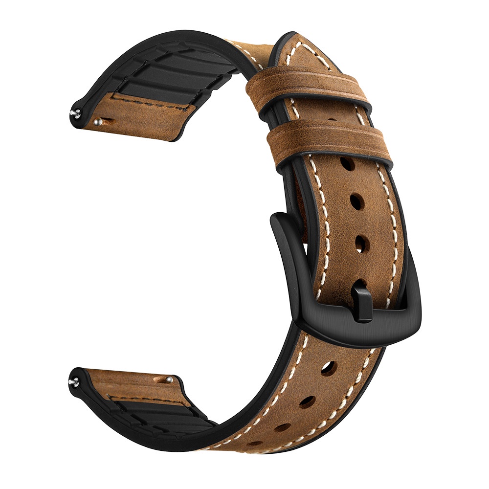 Phù Hợp Dây Đeo Bằng Da Và Silicon Kích Thước 20 / 22mm Cho Đồng Hồ Thông Dụng samsung watch4 / 5 huawei gt2 / 3