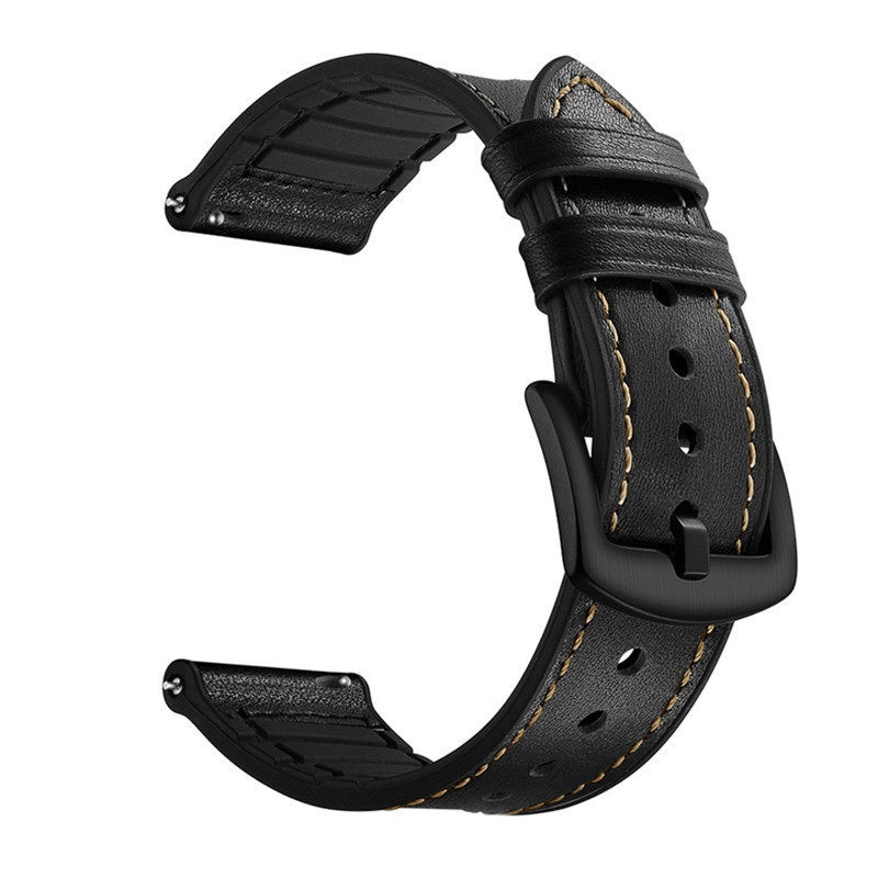 Phù Hợp Dây Đeo Bằng Da Và Silicon Kích Thước 20 / 22mm Cho Đồng Hồ Thông Dụng samsung watch4 / 5 huawei gt2 / 3