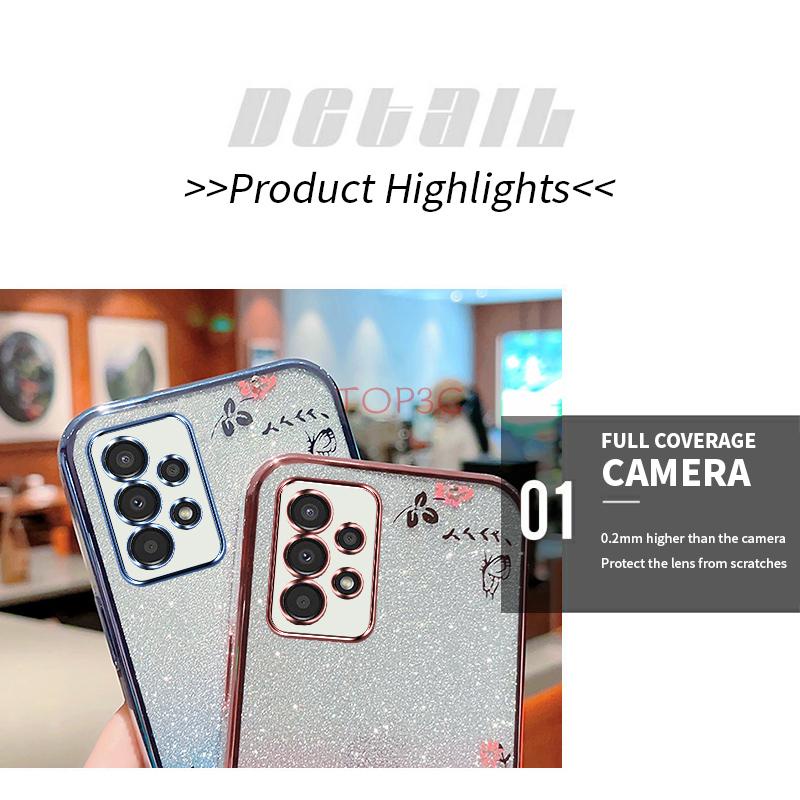 Ốp lưng samsung a13 a23 a33 5g Ốp Điện Thoại Họa Tiết Bươm Bướm Lấp Lánh Cho samsung a13 a23 a33 5g a52 a52s a72 a73 5g a32 a04s a14 a24 a34 a54 5g MMHY