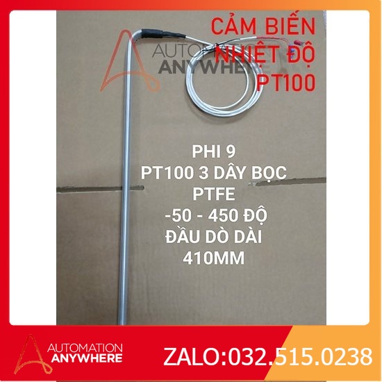 Cảm biến nhiệt độ PT100 bọc TEFLON -50-400 độ C