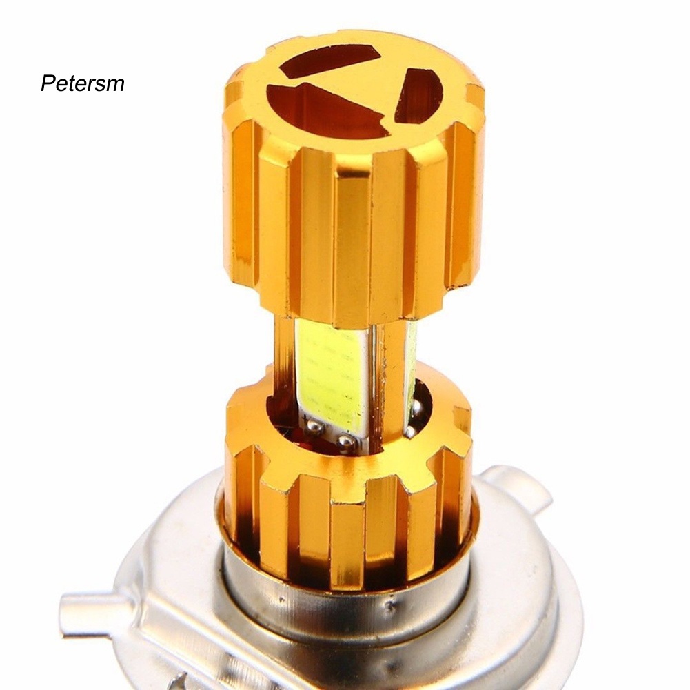 1 Đèn Pha led 12v h4 cob Siêu Sáng Chất Lượng Cao Cho Xe Mô Tô