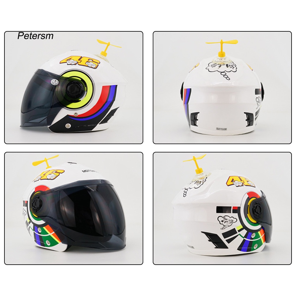 Cánh Quạt Gắn Mũ Bảo Hiểm pp An Toàn Sáng Tạo Có Giác Hút Xoay Được Trang Trí Xe Máy