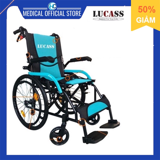 Xe Lăn tay hợp kim nhôm Lucass X-303 (X303), Xe lăn Du Lịch Cao Cấp (Tiêu Chuẩn Mỹ)