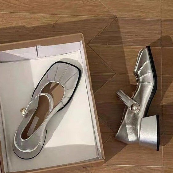 Giày Cao Gót Mũi Vuông Đế Dày size 35-40 Thời Trang Dành Cho Nữ
