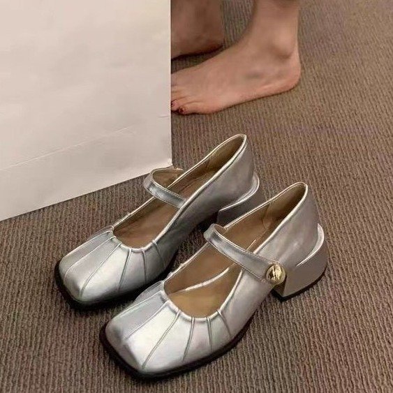 Giày Cao Gót Mũi Vuông Đế Dày size 35-40 Thời Trang Dành Cho Nữ