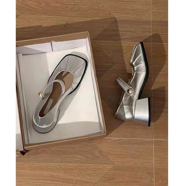Giày Cao Gót Mũi Vuông Đế Dày size 35-40 Thời Trang Dành Cho Nữ