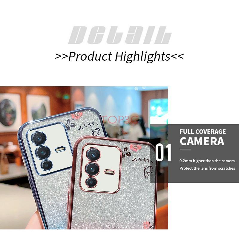 Ốp lưng vivo v23 5g v23e v25 v25e v27 5g  Ốp Điện Thoại Họa Tiết Bươm Bướm Lấp Lánh Cho vivo v23 5g v23e v25 v25e v27 5g v27e MMHY