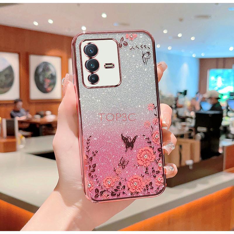 Ốp lưng vivo v23 5g v23e v25 v25e v27 5g  Ốp Điện Thoại Họa Tiết Bươm Bướm Lấp Lánh Cho vivo v23 5g v23e v25 v25e v27 5g v27e MMHY