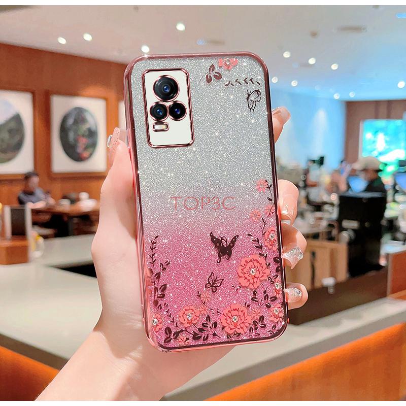 Ốp lưng Vivo V20 Ốp Điện Thoại Họa Tiết Bươm Bướm Lấp Lánh Cho vivo v20 MMHY