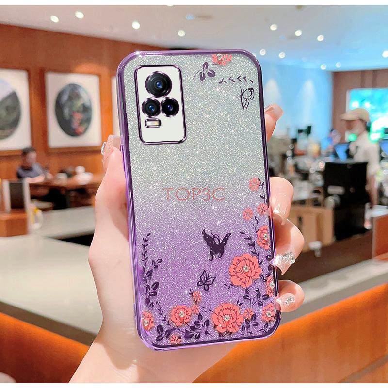 Ốp lưng Vivo V20 Ốp Điện Thoại Họa Tiết Bươm Bướm Lấp Lánh Cho vivo v20 MMHY