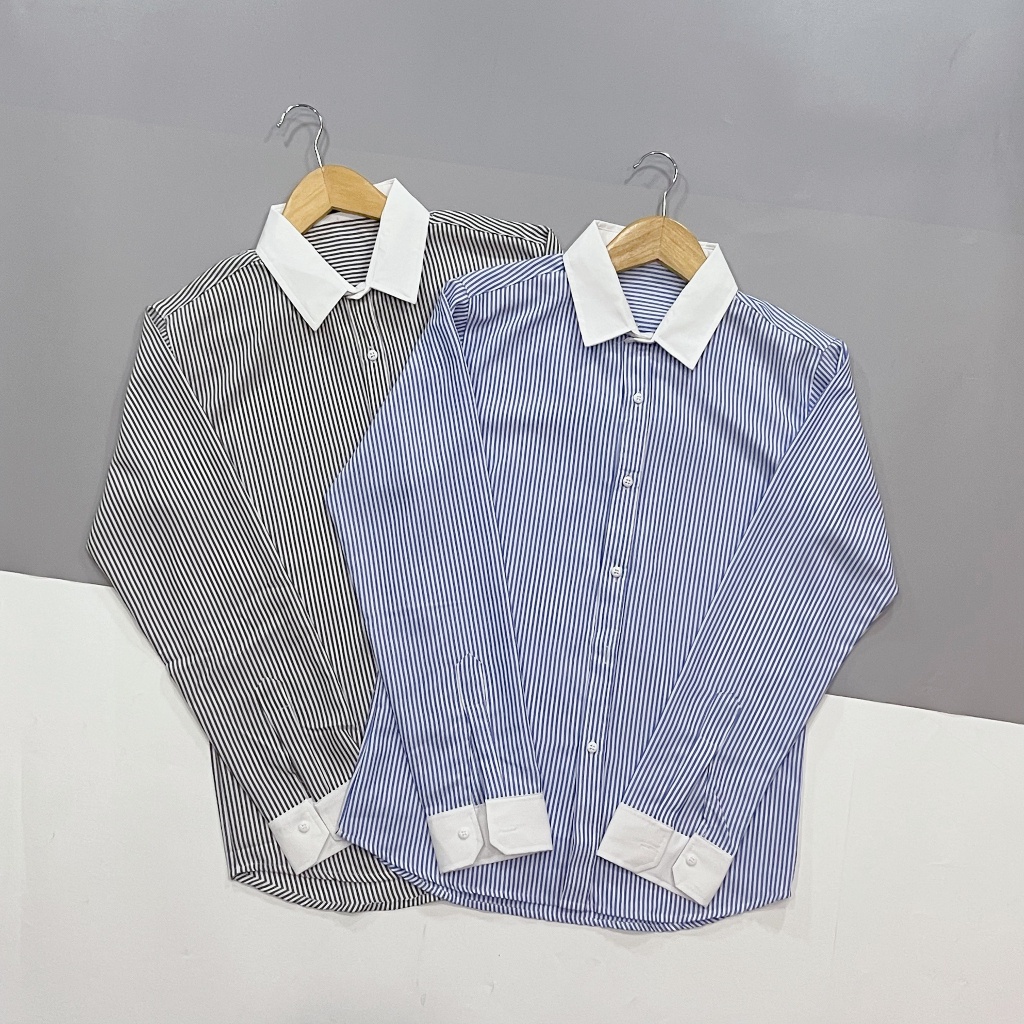 Xưởng Sỉ Áo Sơ Mi Nam Dài Tay Chất Liệu Cotton Lạnh Dáng Đứng Kiểu Hàn Quốc ⚡Halo Man⚡