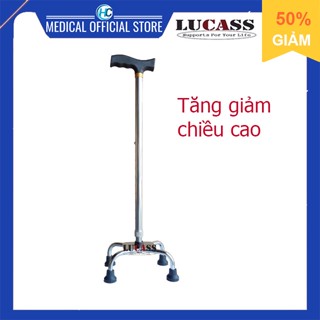 Gậy chống cho người già 4 Chân Thấp Lucass B-924 (Có Thể Tăng Giảm Chiều Cao)(Tiêu chuẩn Mỹ)