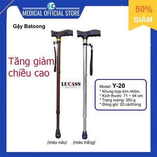 Gậy 1 Chân Thẳng (Batoong) Lucass Y-20 (Có Thể Tăng Giảm Chiều Cao)(Tiêu chuẩn Mỹ)
