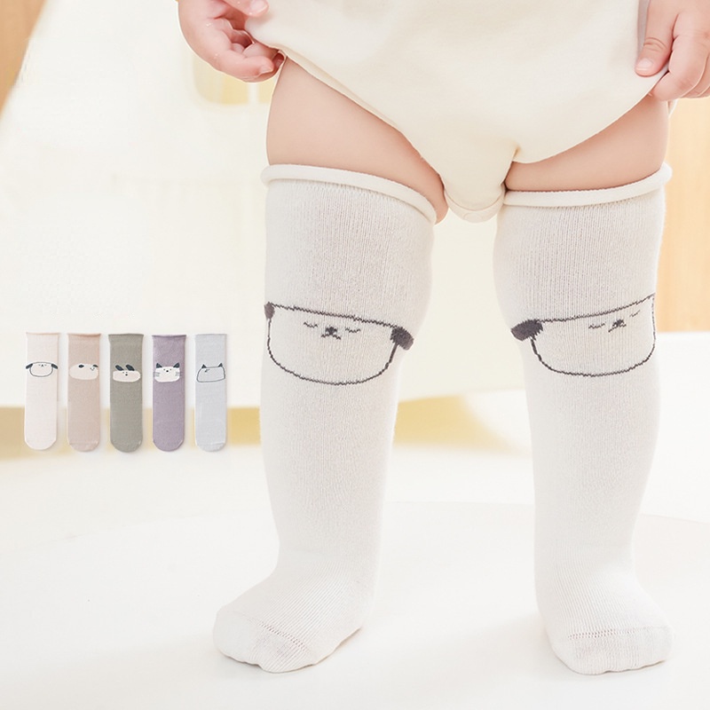 Vớ cotton Dài Thoáng Khí Họa Tiết Hoạt Hình Dành Cho Trẻ Sơ Sinh 0-3 Tuổi 2956