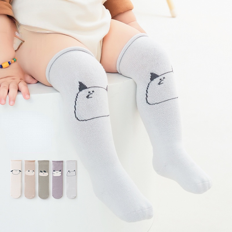 Vớ cotton Dài Thoáng Khí Họa Tiết Hoạt Hình Dành Cho Trẻ Sơ Sinh 0-3 Tuổi 2956