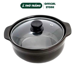 Nồi đất sứ tráng men cao cấp nắp kính kho thịt, kho cá 0.5l 1l, 1.5l, 2l kny shop