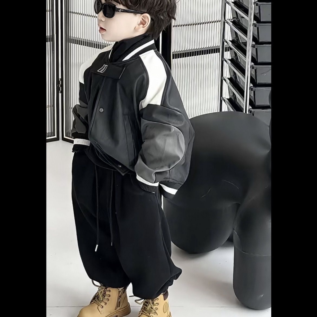 Áo Khoác Bóng Chày Bằng Da Thời Trang Mùa Thu 2023 Cho Bé