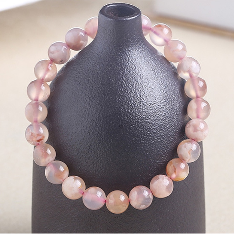 Vòng Tay Đính Đá zircon Màu Hồng Đơn Giản Thời Trang Thanh Lịch Dành Cho Nữ