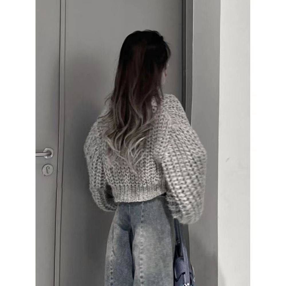 Áo Khoác cardigan Dệt Kim Tay Dài Dáng Rộng Mềm Mại Thời Trang Xuân Thu Cho Nữ