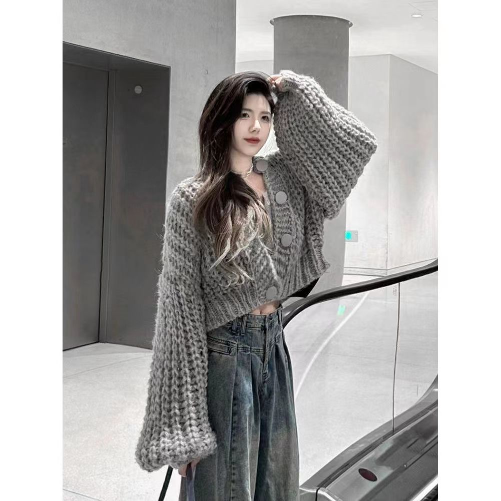 Áo Khoác cardigan Dệt Kim Tay Dài Dáng Rộng Mềm Mại Thời Trang Xuân Thu Cho Nữ