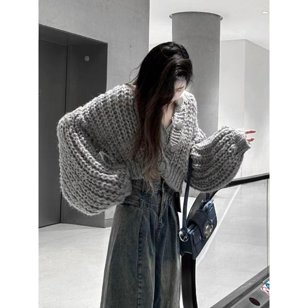 Áo Khoác cardigan Dệt Kim Tay Dài Dáng Rộng Mềm Mại Thời Trang Xuân Thu Cho Nữ