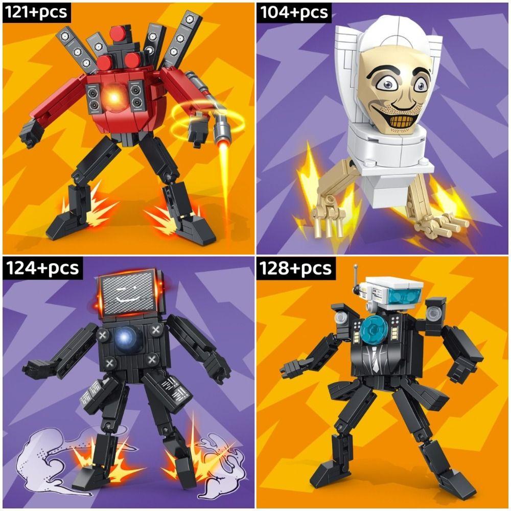 Ivanes Bộ Mô Hình Đồ Chơi toilet man skibidi man skibidi man Loa titan diy Để Bàn Trang Trí Có Thể Tháo Rời