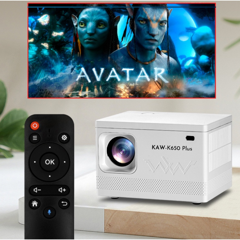 Máy chiếu mini 4K-K650 Plus Chính hãng KAW BOSINGWA VIỆT NAM - Bảo hành toán quốc 12 tháng