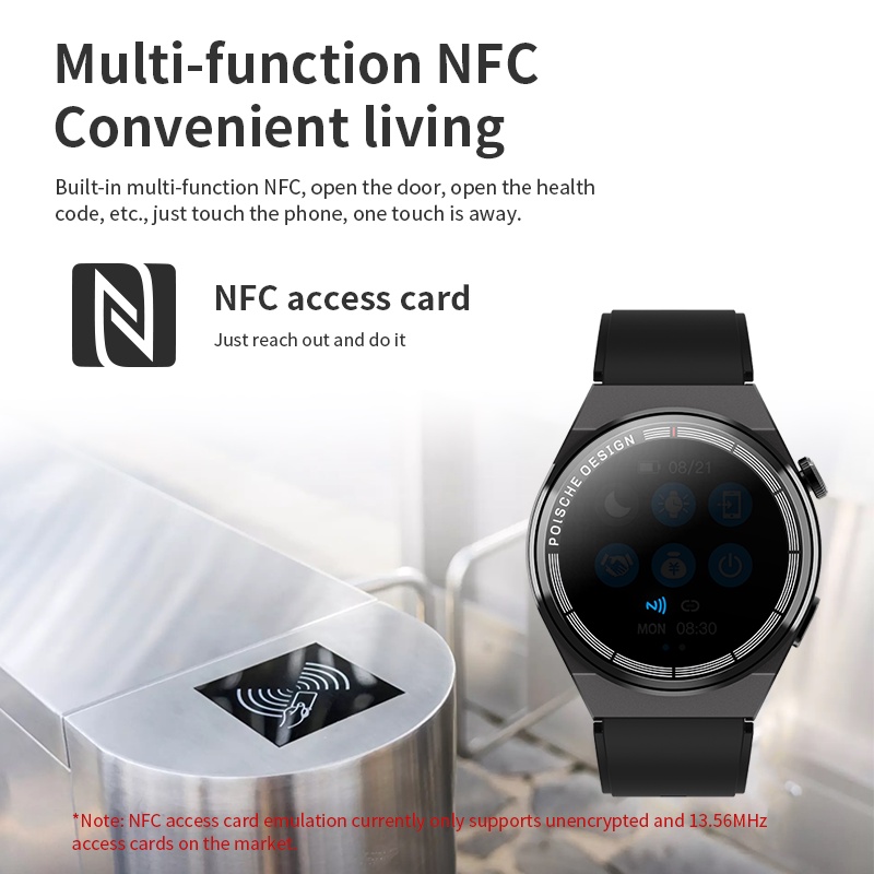 Đồng Hồ Thông Minh t0p gt3 max Màn Hình Tròn 1.45 "Hiển Thị Màu Độ Phân Giải Cao nfc Cho huawei watch 3 pro