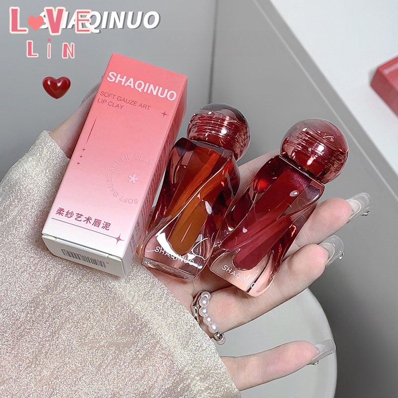 Son Môi Shqinuo Sợi Nhung Lì Mềm Mại Tạo Hiệu Ứng Sương Mù Khuôn Mặt